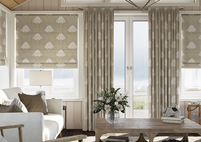 William Morris At Home Marigold Tree Embroidery, Linen - Made to Measure Curtains - Image 3